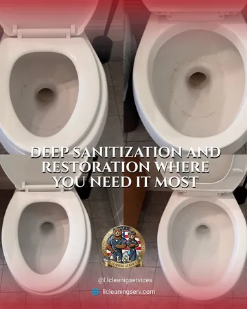 Instagram post by L&L Cleaning: Stubborn hard water stains and mineral buildup in the toilet bowl look unpleasant and resist ordinary, daily wiping.