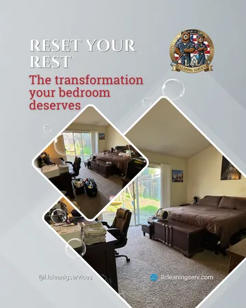 Instagram post by L&L Cleaning: Your bedroom should be your private sanctuary, but the daily rush can easily turn your relaxation space into a clutter hotspot.